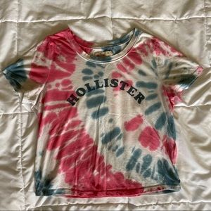 Hollister Tie Dye Crop Tee